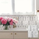 Self-Adhesive Wall Tiles 23 x 29 cm Vinyl Waterproof 10 pcs Decorative Stickers for Kitchen Bathroom 9