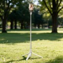 Selfie bot 1,7 m állvánnyal Bluetooth távirányítóval Teleszkópos 42-től 170 cm-ig Telefon tartó álló és fekvő helyzetbe Fehér 3