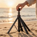 Selfie kij z statywem 29,5–160 cm do kamer akcji Aluminiowy sześcioczęściowy kij Adapter 1/4 cala i GoPro Czarny Do DJI Insta360 i GoPro 6