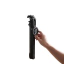 Selfie-stang med stativ 170 cm med magnetisk telefonholder Aftagelig Bluetooth fjernbetjening Metalplade Sort Til vlogs 7