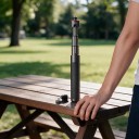 Selfie-stang med stativ 29,5–160 cm til actionkameraer Aluminium seksdelt stang Adapter 1/4 tomme og GoPro Sort Til DJI Insta360 og GoPro 8