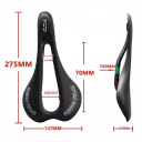 Selim de carbono para bicicleta 27,5 x 14,5 cm Selim leve para ciclismo em estrada e montanha Design desportivo ergonómico 3