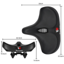 Selim ergonómico macio para bicicleta 32,5 x 26 cm Selim almofadado espesso e respirável para bicicleta de estrada e montanha Selim de ciclismo 4