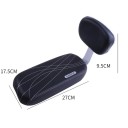 Sella per bicicletta con schienale 27 x 17,5 cm imbottita nera per passeggero sul portapacchi 3