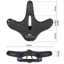 Selle de vélo WEST BIKING avec amortissement des chocs 28 × 33 cm centre creux conception aérée noire 2