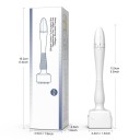 Sello de microagujas Derma Stamp, 140 microagujas, longitud de aguja ajustable, microagujas, rejuvenecimiento dérmico de la piel, ABS, acero 2