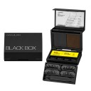 Sello para pestañas inferiores, delineador y lunar 3 en 1 Set de 8 cabezales magnéticos Tinta negra y marrón Con espejo Para un maquillaje rápido 5