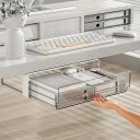 Selvklæbende opbevaringsboks til bord med udtræksskuffe 21x20x8,6 cm PP hvid organizer til småting og kontorartikler 2