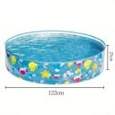 Selvstående børnebassin Bestway Rundt med havmotiv 122 x 25 cm Blå Børnebassin til haven og terrassen for børn om sommeren 4