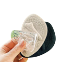 Semelles en gel de couleur neutre 2 paires Contre la douleur des pieds Confort de port avec des talons hauts Semelles en gel invisibles 3