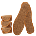 Semelles en laine d'hiver couleur marron Semelles isolantes chaudes en laine de mouton Contre le froid et l'humidité Confort de port Isolation des chaussures en hiver 3