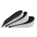 Semelles en mousse à mémoire de forme Couleur noire Hauteur 2 cm Semelles orthopédiques douces pour l'amortissement des chocs Confort pour la marche 3