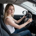 Semišovertræk til rat i ægte læder 37 til 38 cm Rund form O Åndbar og skridsikker med midtermærke til bilen 4