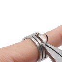 Semitree nerezový kroužek 9x18 mm na otevírání a zavírání prstů Šperkařský nástroj Kulaté korálkové kleště DIY nástroje pro výrobu šperků 2
