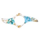 Semn de carte cu deschidere pentru degetul mare 8,5 × 3,5 cm Citire cu o singură mână Motiv floral Instrument de citire 4