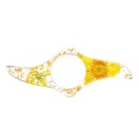 Semn de carte cu deschidere pentru degetul mare 8,5 × 3,5 cm Citire cu o singură mână Motiv floral Instrument de citire 6