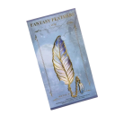 Semn de carte metalic în formă de pană 80 x 28 mm cu lanț decorativ, accesoriu pentru cititori 9