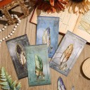 Semn de carte metalic în formă de pană 80 x 28 mm cu lanț decorativ, accesoriu pentru cititori 5