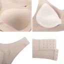 Senza cuciture push-up per donna senza ferretti con correzione della postura e supporto incrociato per la schiena con fascia regolabile 6