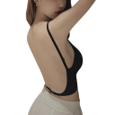 Senza spalline liscia reggiseno donna con coppe modellate in nylon per indossare sotto abiti senza linee visibili 7