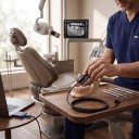 Senzor RTG intraoral digital AI R1 cu transfer rapid și software, dimensiune 0,8, cablu de 3 m, numărarea fotonilor, negru, pentru cabinete 7