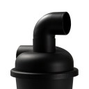 Separador de polvo ciclónico de 320 mm con codo de 90° Aspiradora de extracción de taller Fuerte separador de suciedad Conexiones de manguera Kit de montaje 3