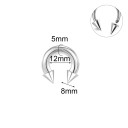 Septum piercing 5 x 12 x 8 mm Hästskoform med spetsar i rostfritt stål Klassisk piercing för nässkiljeväg 2