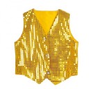 Sequined Vest for Boys and Girls Street Dance Hip-hop Costume in Shiny Style V-Neck Plain Cotton and Nylon Vest for Dance Show 6