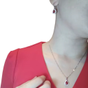 Série de bijoux en argent sterling 925 Collier de 45 cm Boucles d'oreilles Pendentif en cristal goutte Femme Élégant pour mariage 2