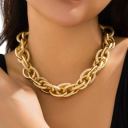 Série de colar de corrente 40+7 cm e pulseira 16+5 cm Joias boémias em liga de zinco Acessórios clássicos femininos para festas 4