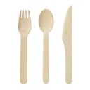 Série de couverts en bois 150 pcs 1