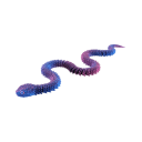Serpente flessibile stampato in 3D 30 cm Figura mobile decorativa Giocattolo flessibile Design realistico Giocattolo decorativo da collezione 4