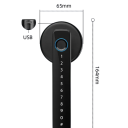 Serratura digitale per porte con impronta digitale, codice, carta IC e applicazione Tuya Smartlife, serratura wireless per porte in legno e acciaio da 35–70 mm 5