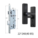 Serratura intelligente per porte con impronta digitale 22x240 (40, 85) app Tuya Type-C nera per porte destra e sinistra 2