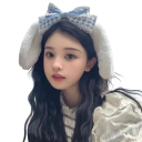 Serre-tête en peluche avec oreilles de lapin et nœud Serre-tête doux pour femmes Accessoire de carnaval et de fête pour costume 2