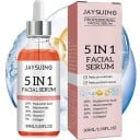 Sérum pour le visage 5 en 1 30 ml avec 30 % de vitamine C 5 % de niacinamide 10 % d'acide hyaluronique 10 % de vitamine E 5 % de collagène Soin 2