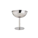 Servérskål för glass hög fot diameter 10 cm höjd 11 cm rostfritt stål dessertskål för servering 1