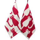 Serviette pour enfants avec impression de chat Serviette en coton pour enfants Serviette réversible pour enfants avec crochet 35 x 40 cm 4