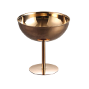 Servírovací miska na zmrzlinu vysoká nožka 200 ml průměr 10,2 cm výška 11,5 cm nerezová ocel dezertní pohár na servírování 1