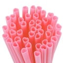 Set 10 bucăți de paiuri in formă de inimă 22,8 cm Diametru 0,7 cm Paiuri de unică folosință pentru petrecerea de rămas bun de la viața de burlac 12