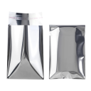 Set 100 bucăți pungi plastice autoadezive lucioase 8×13 cm gri-silver cu bandă adezivă pentru ambalarea bijuteriilor și a cadourilor mici 1