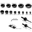 Set 13 bucăți de burghie 1,9–12,7 cm Burghie pentru lemn și plastic Pentru tăierea curată a găurilor în plăci 3