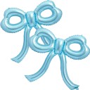 Set 2 bucăți de baloane din folie în formă de fundiță Decoratiuni pentru petrecerea de despărțire de viața de burlac, nuntă, baby shower 2