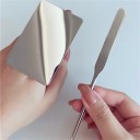 Set 2 bucăți spatule cosmetice din oțel inoxidabil și băț de amestecare Paletă pentru aplicarea igienică a fondului de ten și cremelor 7