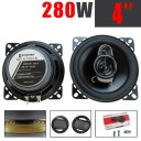 Set 2 stuks Auto luidsprekers 10 cm 3-weg coaxiaal 4 Ω 560 W max 12–24 V Gevoeligheid 92 dB Roosters 6