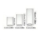 Set 3 bucăți cilindri din sticlă pentru lumânări 5,3 x 8 / 10 / 18 cm Sfeșnice decorative pentru lumânări plutitoare 2