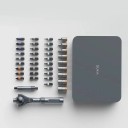 Set 40 en 1 mallette à outils avec cliquet magnétique et tête articulée à 115 ° embouts et douilles 4