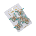 Set 5 bucăți agrafe de păr fluture 4 × 2,5 cm Gradient colorat Accesorii de păr drăguțe din plastic 4