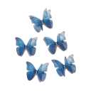 Set 5 bucăți agrafe de păr în formă de fluture Design cu două straturi Plasă Poliester și aliaj Accesorii colorate pentru păr 1