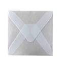 Set 50 de bucăți de plicuri transparente 11,5 x 11,5 cm hârtie semi-transparentă cu clapetă autocolantă pentru felicitări 1